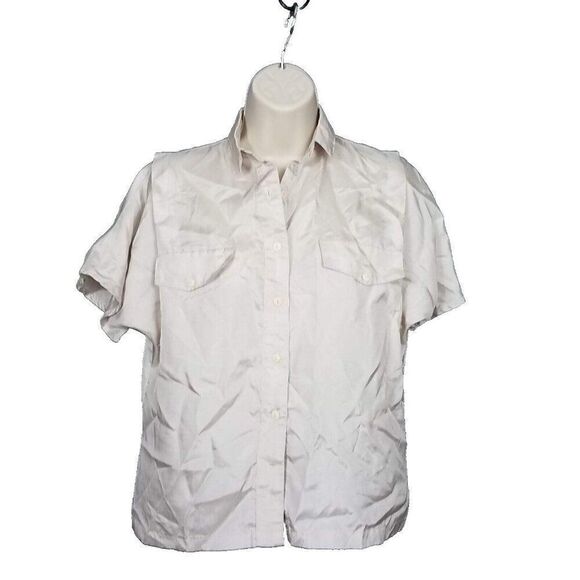 Shapely Tops - Shapely Womens Sz 6 Button Down Blouse Cream Beige Vintage Career Work Shirt 6